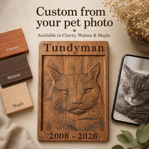 Custom CNC Carved Pet Memorial